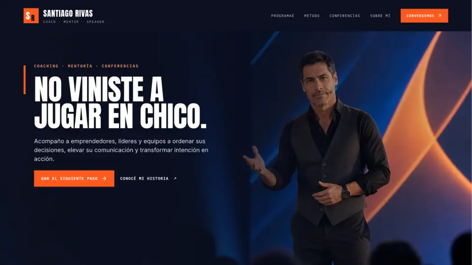 Vista de la web ilustrativa de Santiago Rivas.